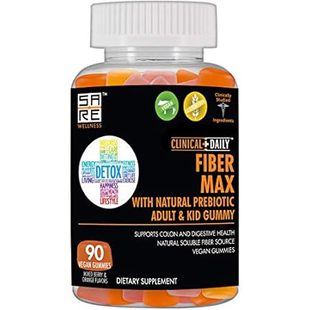CLINICAL DAILY Fiber Max， Vegan High Fiber Gummies for Ad