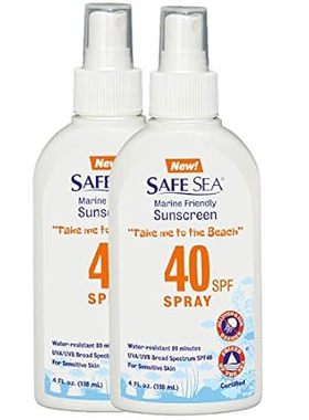 Safe Sea Sunscreen with SPF40 Spray. Eco-friendly Sunscre