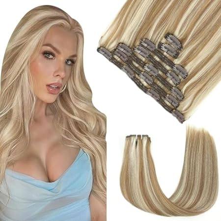 Clip in Hair Extensions Straight Human Hair for Women 100