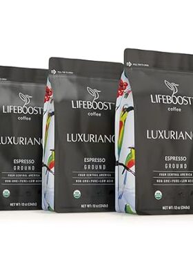 Lifeboost Coffee Espresso Ground Coffee - Low Acid Single