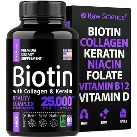 Biotin Collagen Keratin Supplement – Hair Skin and Nails