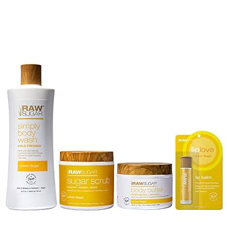 Raw Sugar Lemon Sugar Body Love Bundle - Hydrating，Moistu