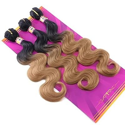 Body Wave Synthetic Hair Weave 3 Hair Bundles Deals 16 18