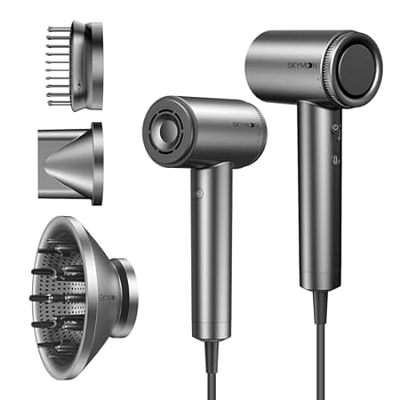 Hair Dryer with Diffuser and Comb， 1400W Powerful High Sp