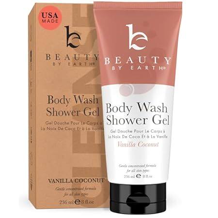 Vanilla Coconut Natural Shower Gel Body Wash - USA Made w
