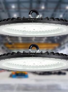 2 Pack Led High Bay Light 200W， 6500K UFO High Bay Led Sh
