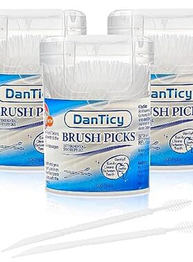 Brushpicks Interdental Toothpicks，Soft Bristle Dental Flo