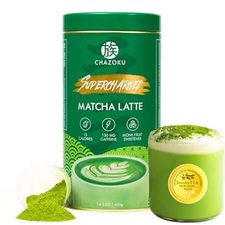 Chazoku Supercharged Matcha Latte Powder - Authentic Japa