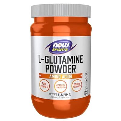 NOW Sports Nutrition， L-Glutamine Pure Powder， Nitrogen T