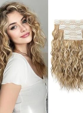 REECHO Clip in Hair Extensions， 4PCS Hair Extensions 12