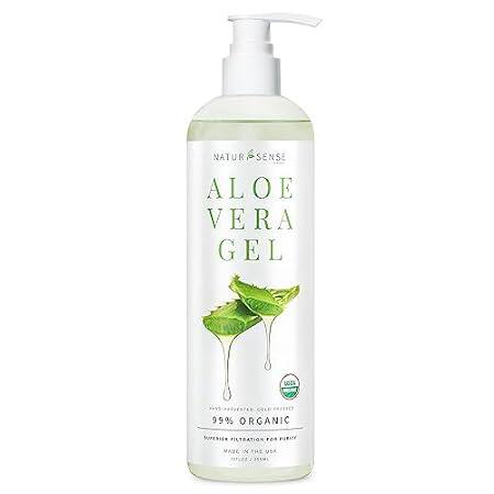NaturSense Organic Aloe Vera Gel from 100% Pure Aloe–Grea