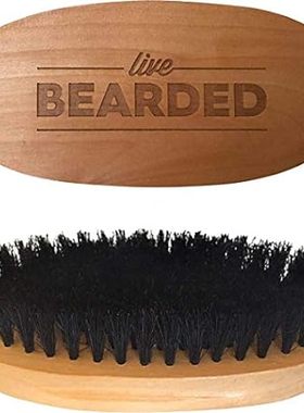 Live Bearded: Premium All-Natural Boar Bristle Beard Brus