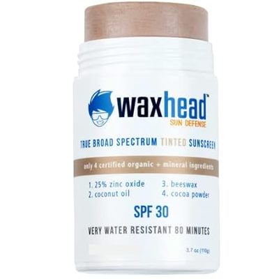 Waxhead Tinted Zinc Stick - Truly Reef Safe Sunscreen， Mi