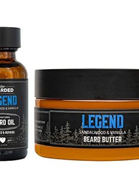 Live Bearded: Beard Oil and Beard Butter Grooming Kit - L