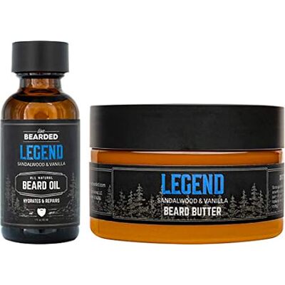 Live Bearded: Beard Oil and Beard Butter Grooming Kit - L
