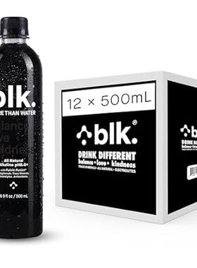 blk. Natural Mineral Alkaline Water， 16.9 oz. (500 mL)， 1