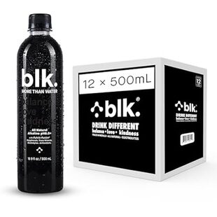 blk. Natural Mineral Alkaline Water， 16.9 oz. (500 mL)， 1