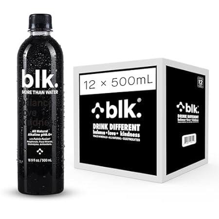 blk. Natural Mineral Alkaline Water， 16.9 oz. (500 mL)， 1