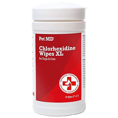 Pet MD XL Topical Wipes with Aloe for Dogs and Cats - Top