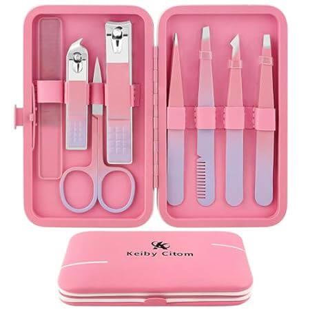 Tweezers Set for Facial Hair Women， 8Pcs Precision Eyebro