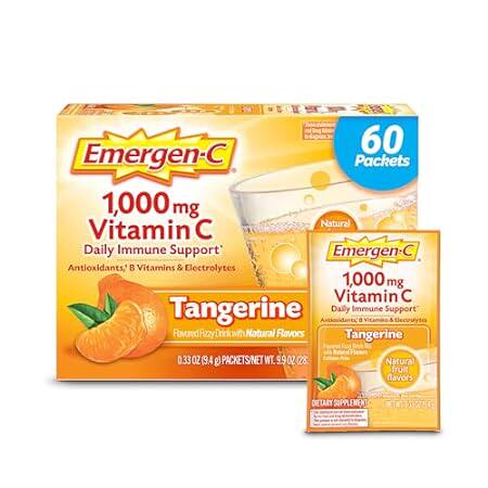 Emergen-C 1000mg Vitamin C Powder， with Antioxidants， B V