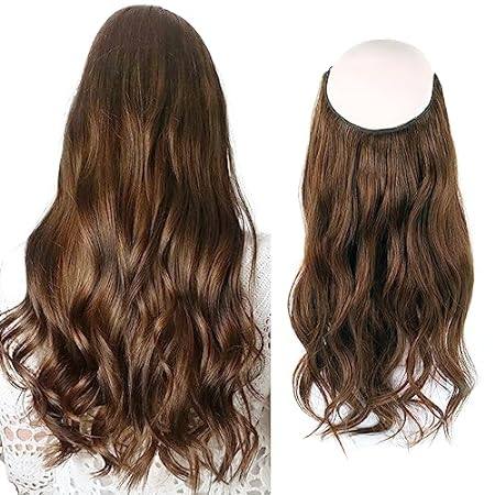 Sassina Invisible Wire Hair Extensions Real Human Hair wi