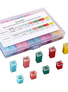 CrocSee 30 Pieces Car Fuses Assortment Kit， Tall/Standard