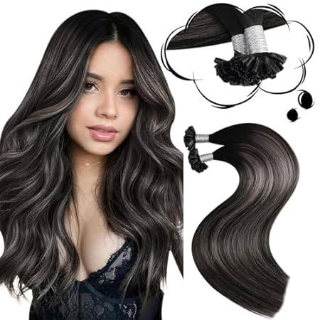 Moresoo U Tip Hair Extensions Hair Extensions Black Ombre