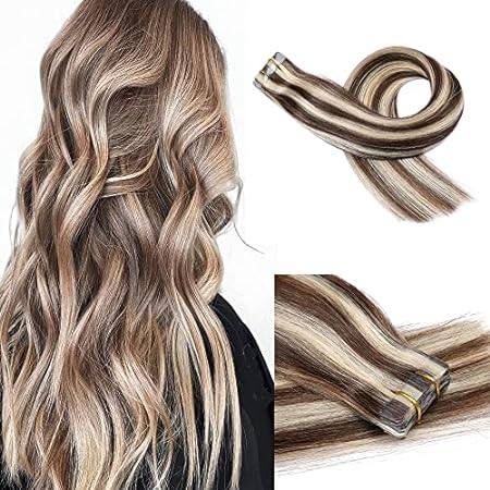 Tape in Hair Extensions Human Hair， Real Human Hair Exten