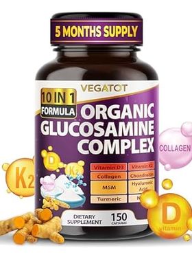 VEGATOT Organic Glucosamine Complex 17，000mg - 10IN1 Form