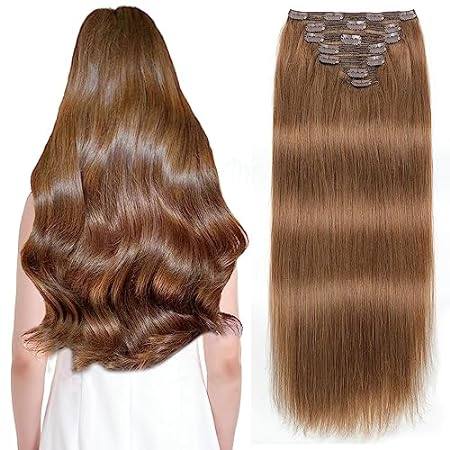 Sisily Clip in Hair Extensions Real Human Hair， 20 Inch 1