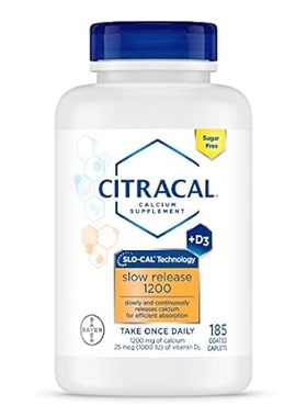 Citracal Slow Release 1200， 1200 mg Calcium Citrate and C