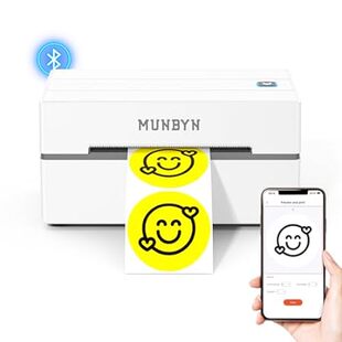 MUNBYN Bluetooth Thermal Label Printer， 130B Wireless 4x6