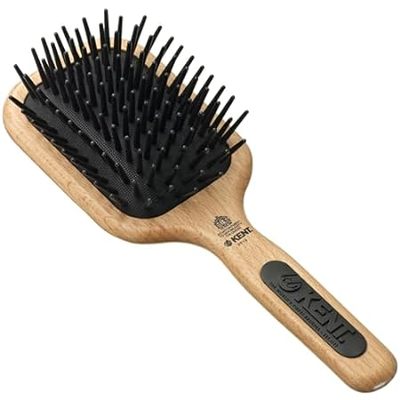 Kent PF19 Beechwood Cushion Paddle Brush - Scalp Massager