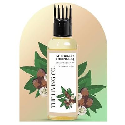 THE LIVING CO Shikakai + Bhringraj Stimulating Hair Oil F