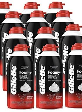 Gillette Foamy Regular Shaving Cream， 11 Ounce (Pack of 12)
