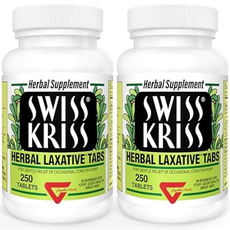 Swiss Kriss Herbal Laxative Tablets， Natural Laxatives fo