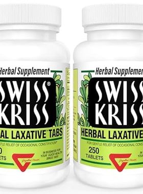 Swiss Kriss Herbal Laxative Tablets， Natural Laxatives fo