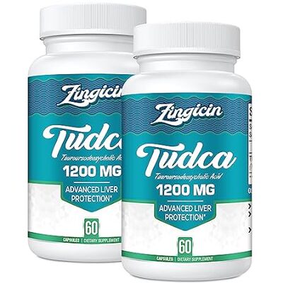 Zingicin TUDCA Supplement 1200mg - 120 Veggie Capsules，Po