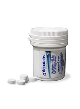 Aquatabs 397mg Water Purification Tablets (100 Pack). Wat