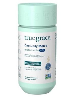 True Grace Men's 40+ One Daily Multivitamin Fermented Min