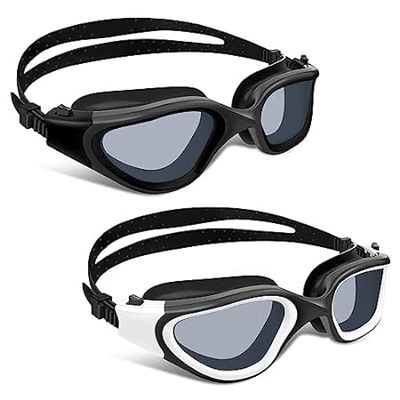Swimming Goggles 2 Pack， Swim Goggles for Adult Men Women