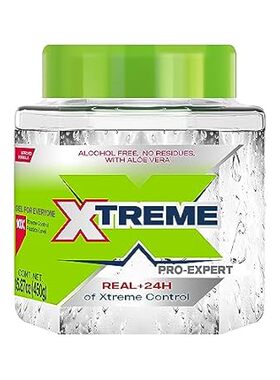 Xtreme Pro-Expert Clear Styling Hair Gel， Alcohol-Free 24