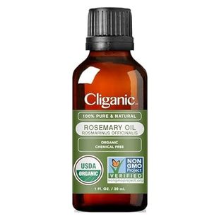 Cliganic Organic Rosemary Essential Oil， 1oz - 100% Pure