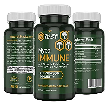 wellness supplement - natural stacks mycoimmune - 60 vegeta