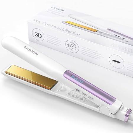 Hair Straightener， Fast Heat Titanium Flat Iron with Nega