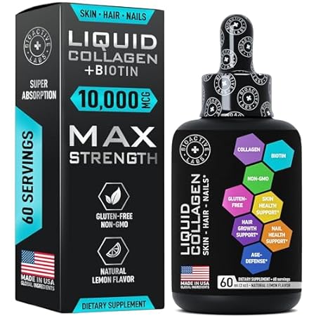 Hydrolyzed Liquid Collagen Peptides and Biotin - Hair Ski