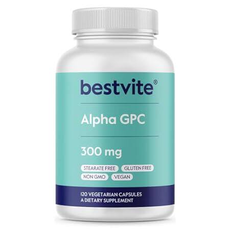 BESTVITE Alpha GPC 600mg Per Serving (120 Veggie Capsules