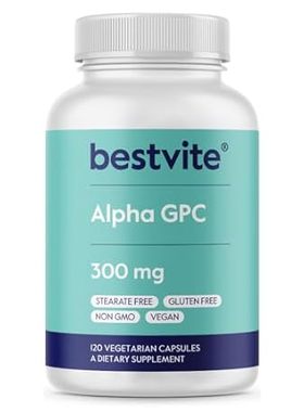 BESTVITE Alpha GPC 600mg Per Serving (120 Veggie Capsules
