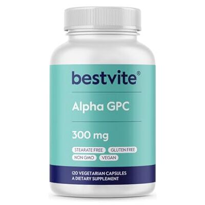 BESTVITE Alpha GPC 600mg Per Serving (120 Veggie Capsules